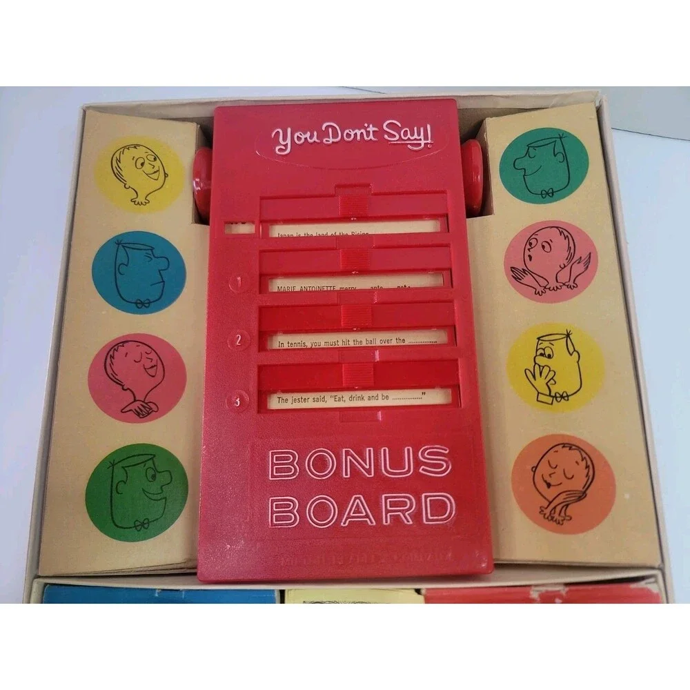 You Don’t Say! Game (1963 Milton Bradley) – Complete w/ Bonus Board & Tokens
